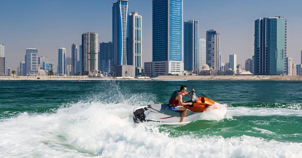 Jet skiing in Dubai