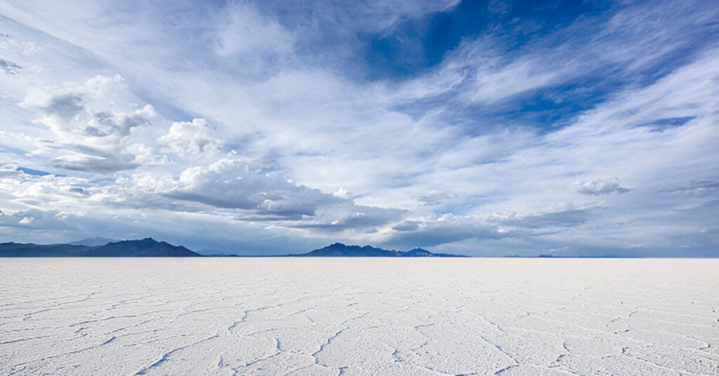 Bonneville Salt Flats in Utah