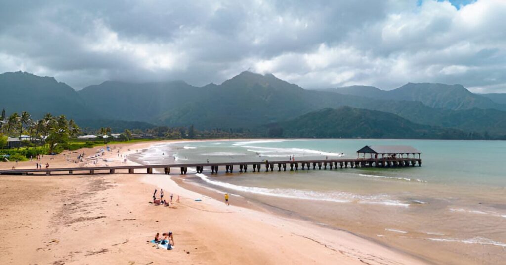 Hanalei Bay Beach in Kauai