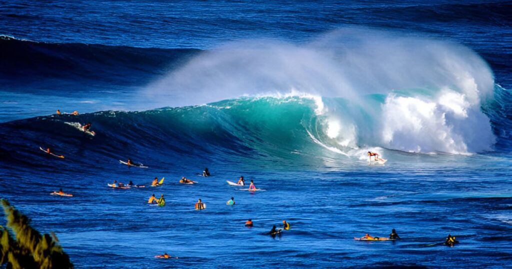 Surfing at Sunset Beach