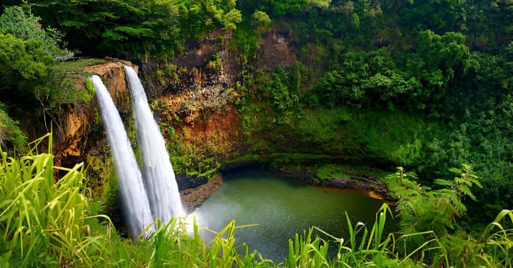 Wailua waterfalls in Kauai