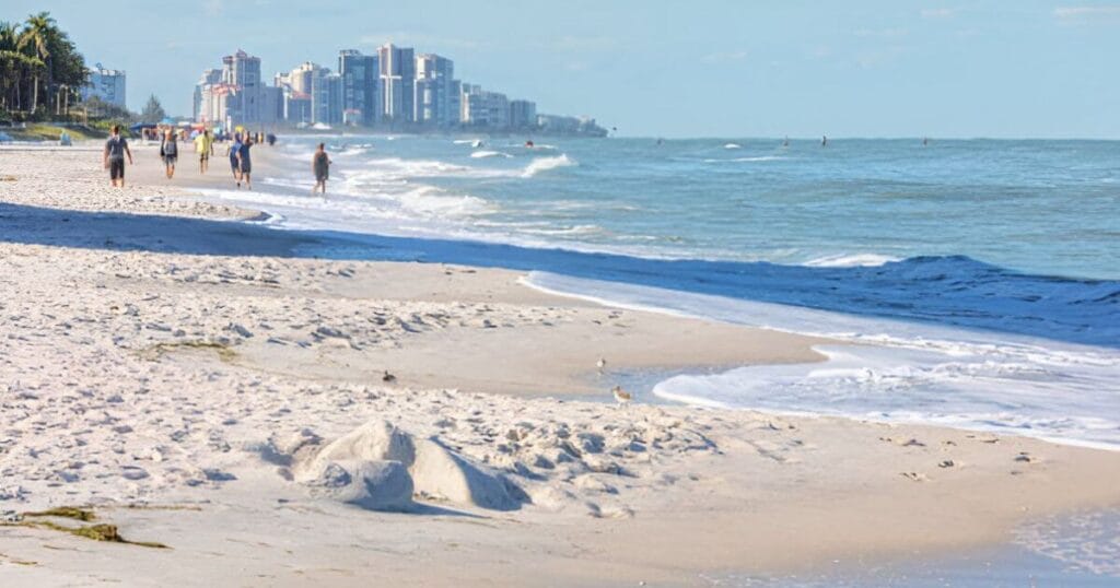 Naples beach in Florida