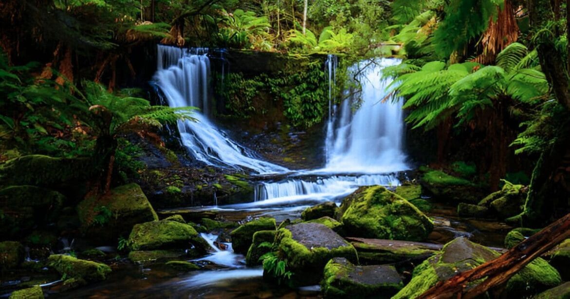 Russell Falls in Mount Field National Park in Hobart