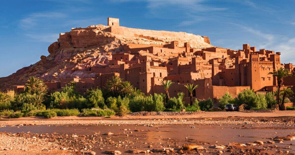 historical mud buildings in Ait Ben Haddou, Morocco