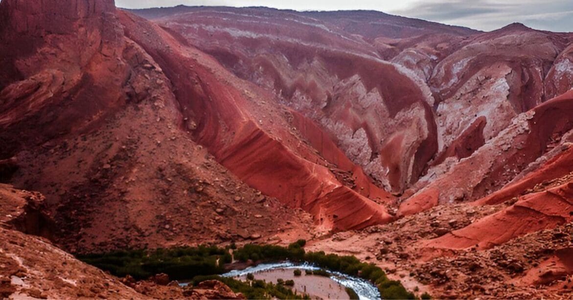 Monkey Fingers rock formation in Dades Valley, Morocco