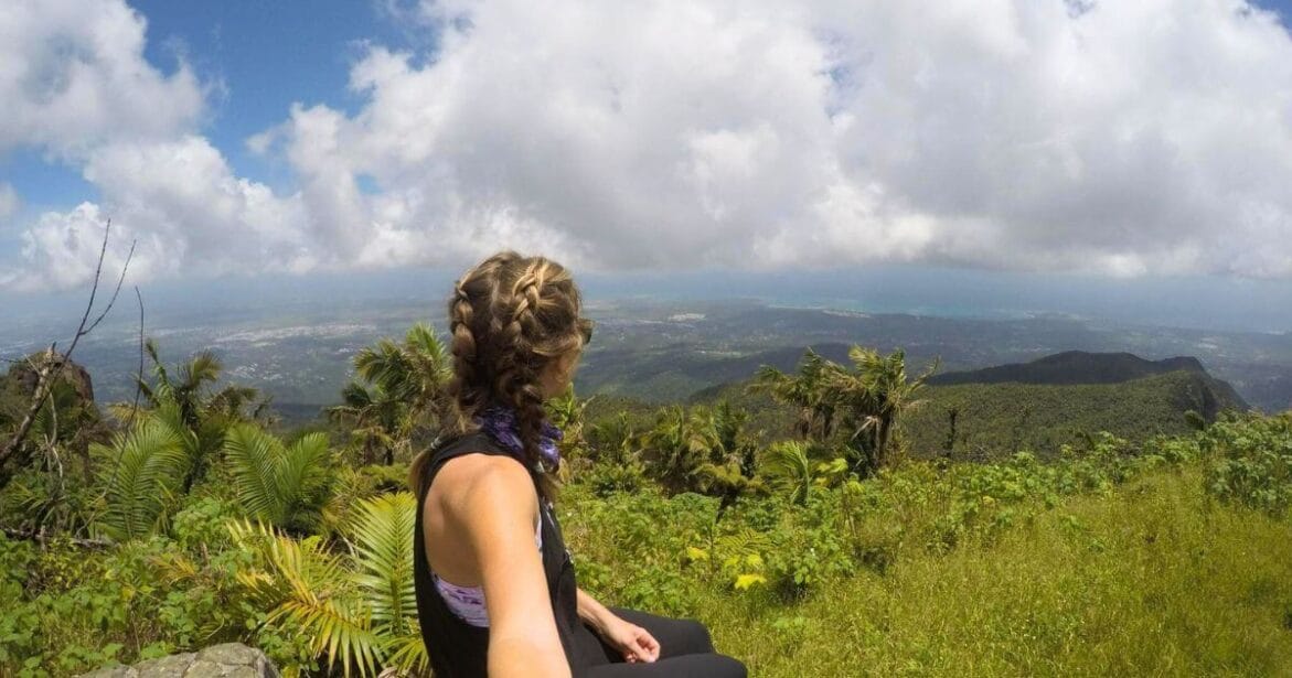 Puerto Rico seen from above El Yunque National Forest