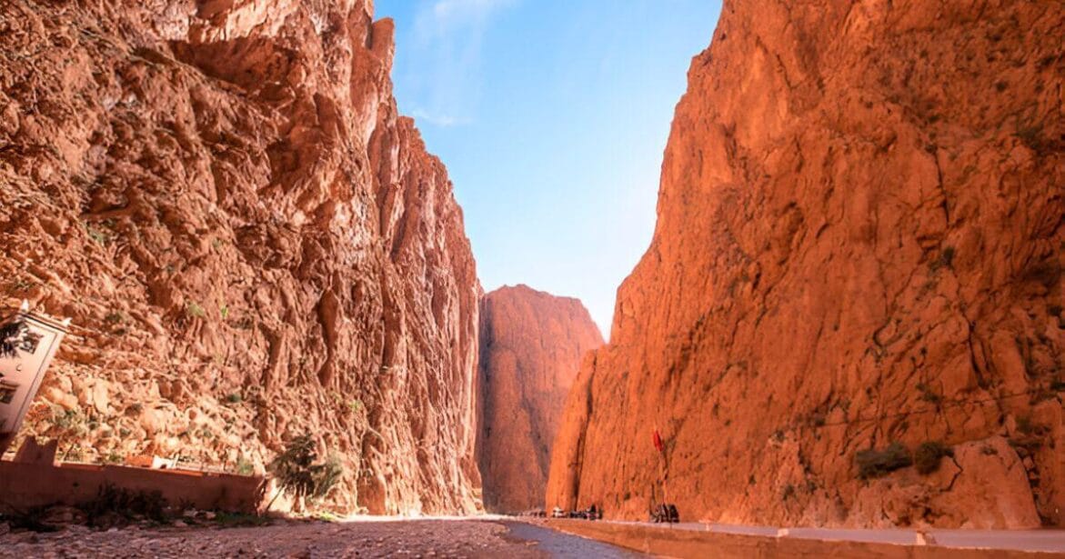 Beautiful Todra River in Todgha Gorge, Morocco