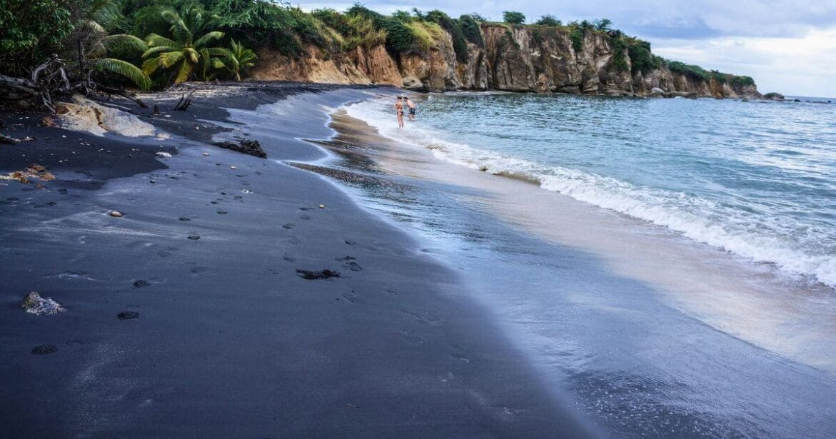 Black Sand Beach in Vieques Island, Puerto Rico