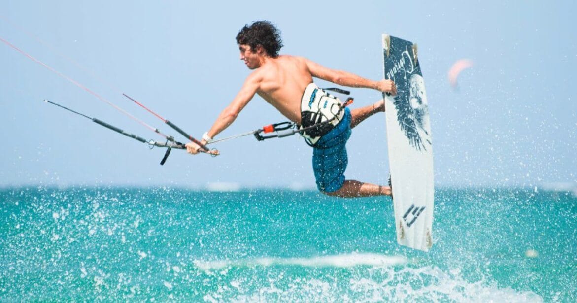 Kitesurfing  in Vieques Island, Puerto Rico