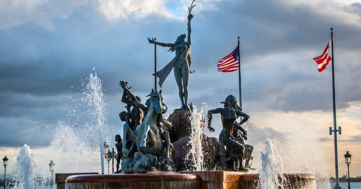 Raices Fountain in Old San Juan, Puerto Rico