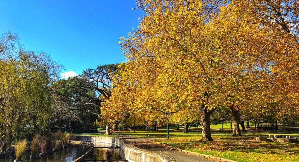 Amazing views of City Park in Launceston, Tasmania