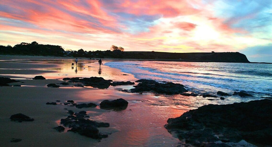 Sunset in Coles Beach Devonport, Tasmania